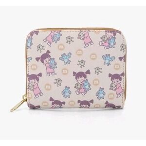 NWT Loungefly Disney Pixar Monsters Inc, Boo Sulley Mike Wazowski Zip Wallet